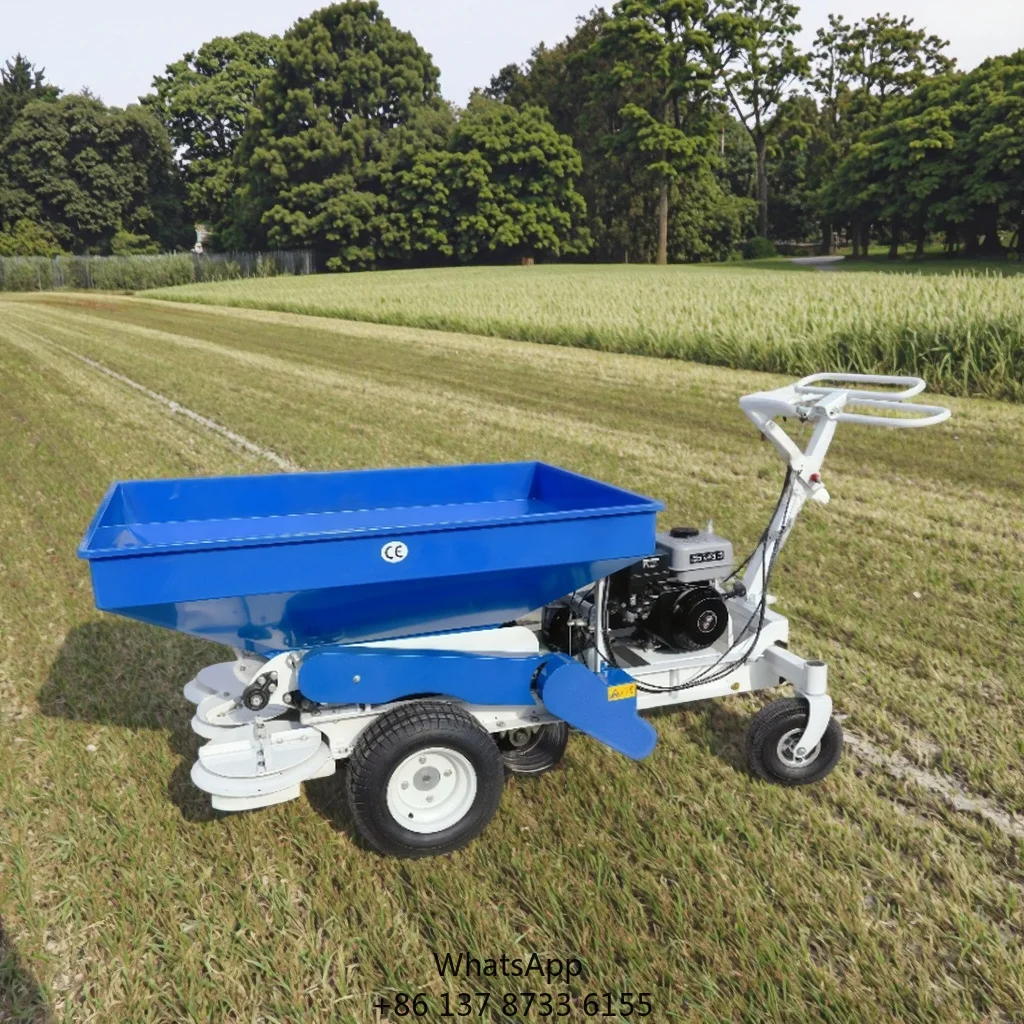 Automatic Fertilizer Spreader, Small Self-propelled Compost Spreader, Hand Pushed Garden Fertilizer Spreader