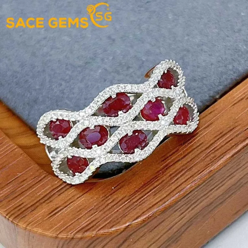 

SACE GEMS, новинка, роскошная женская Бриллиантовая Серебряная 4*8 мм, натуральная Бриллиантовая Женская Обручальная Коктейльная Бриллиантовая бижутерия в подарок