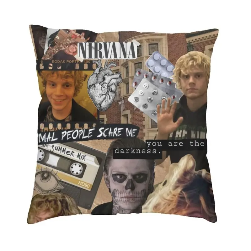 Fashion Evan Peters Throw Pillow Cover Decoration Custom Square Actor Star Movie Cushion Cover 40x40cm Pillowcover Living Room