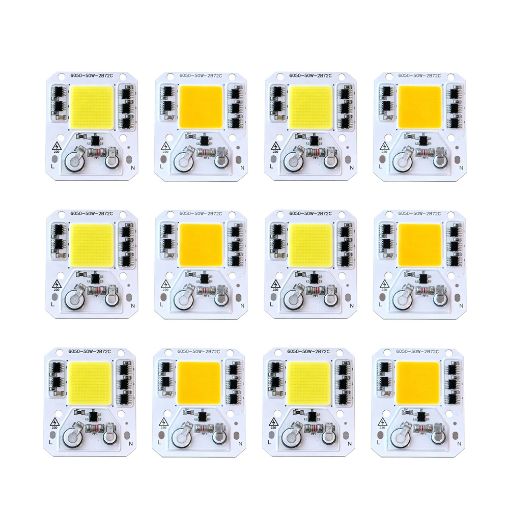 LED Chip 50W AC 220V COB Lamp Bead Smart IC No Need Driver DIY Flood light LED Bulb Spotlight For Outdoor Lighting