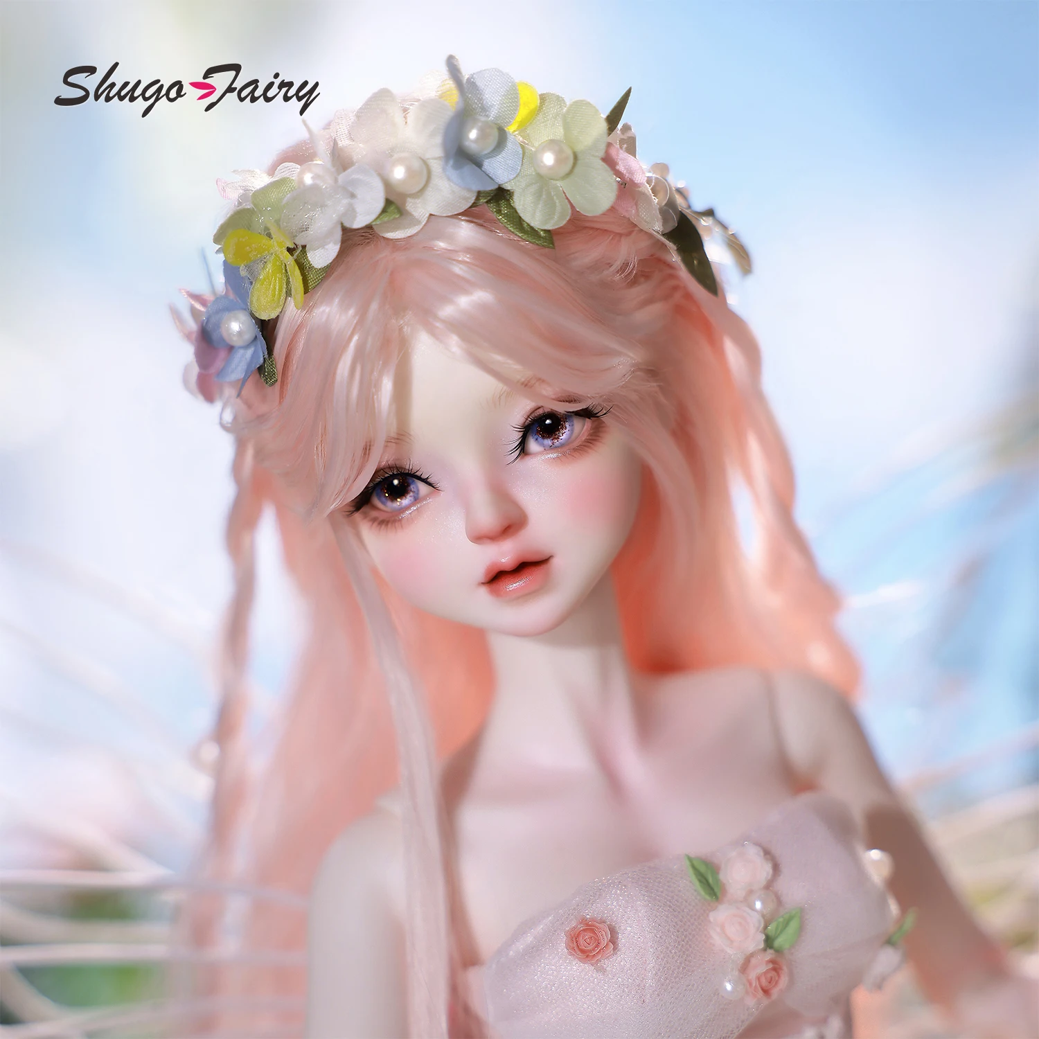 BJD Doll 1/4 Liano G FullSet Cottagecore Busty Body Floral Garden Outfit Wing Aesthetic Gift for Best Friends Shugafairy BJD - Detail 1
