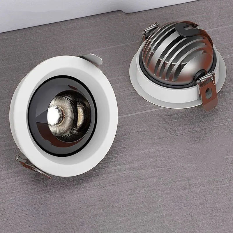 

Ultra-thin bull's-eye lamp recessed spotlight adjustable angle spotlight Household 7W9W12W AC110V-240V