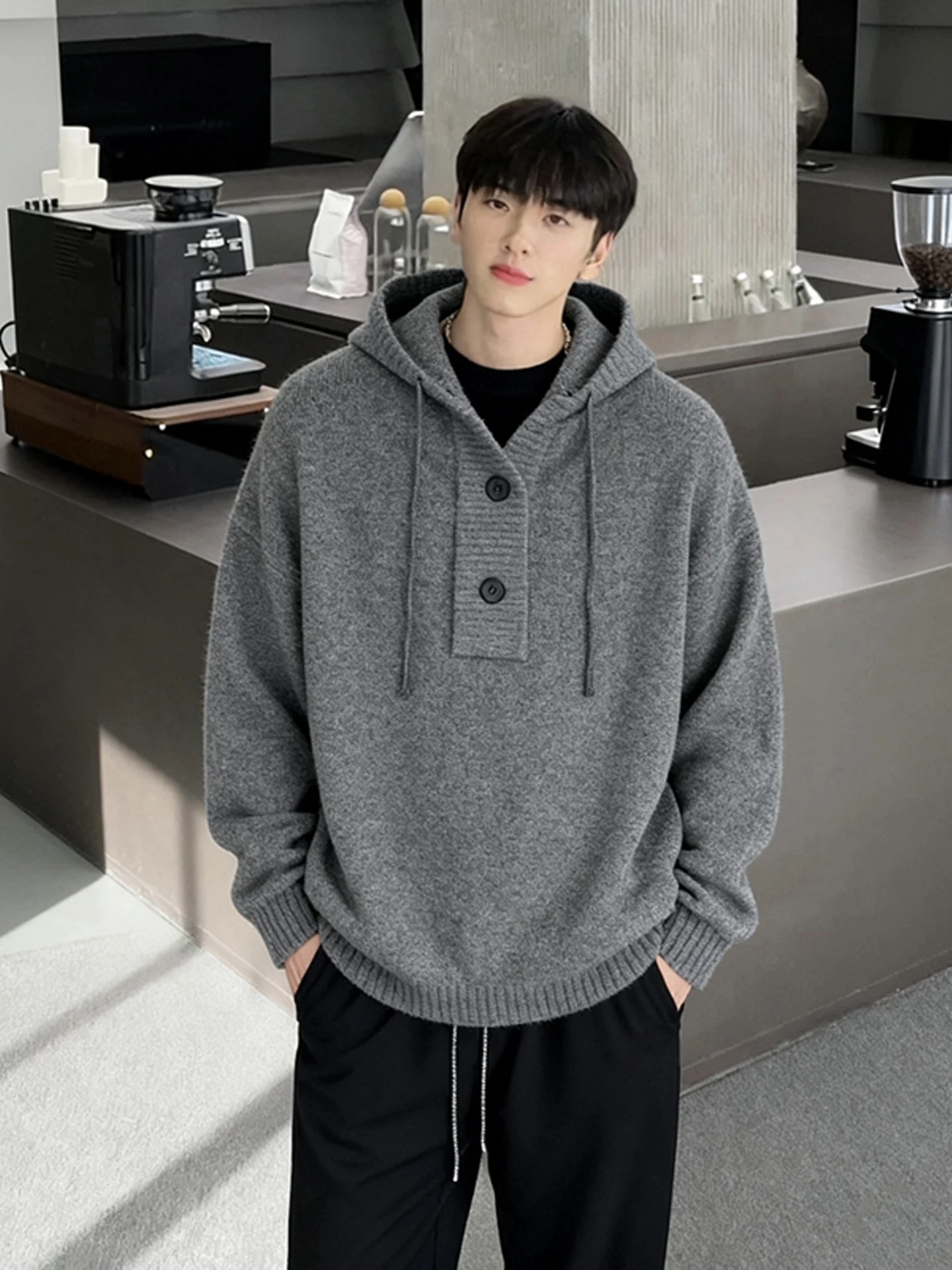 

Мужская толстовка с капюшоном в американском и корейском стиле, повседневная, свободного кроя, из мягкого материала, с длинными рукавами