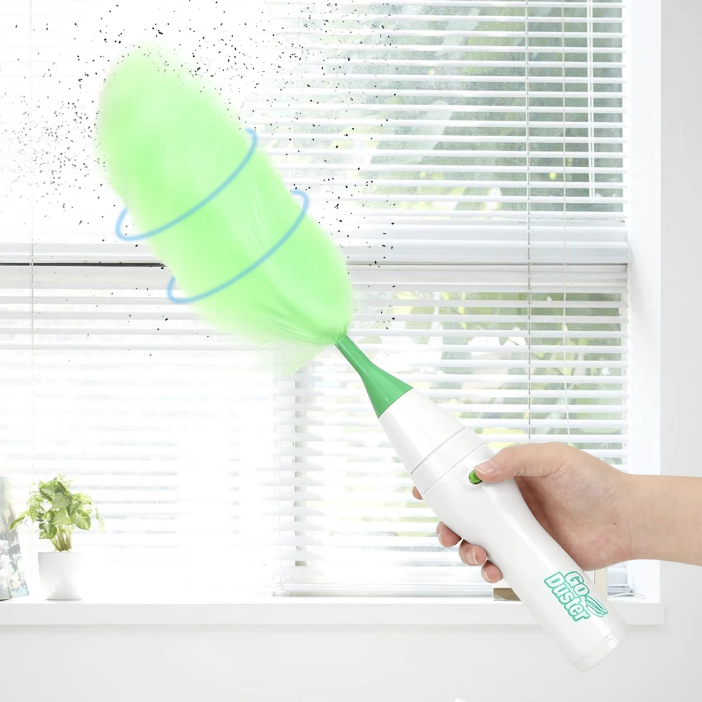 Soft Microfiber Multifunctional Electric Feather Duster Window Bookshelf Dust Cleaner Brush For Home Furniture Car