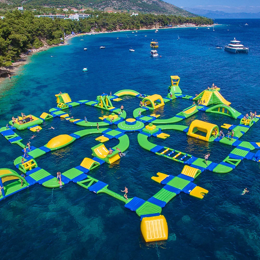 Commerciale gonfiabile galleggiante grande parco acquatico parco giochi piscina gioco gonfiabile scivolo d'acqua altre attrezzature per giochi d'acqua