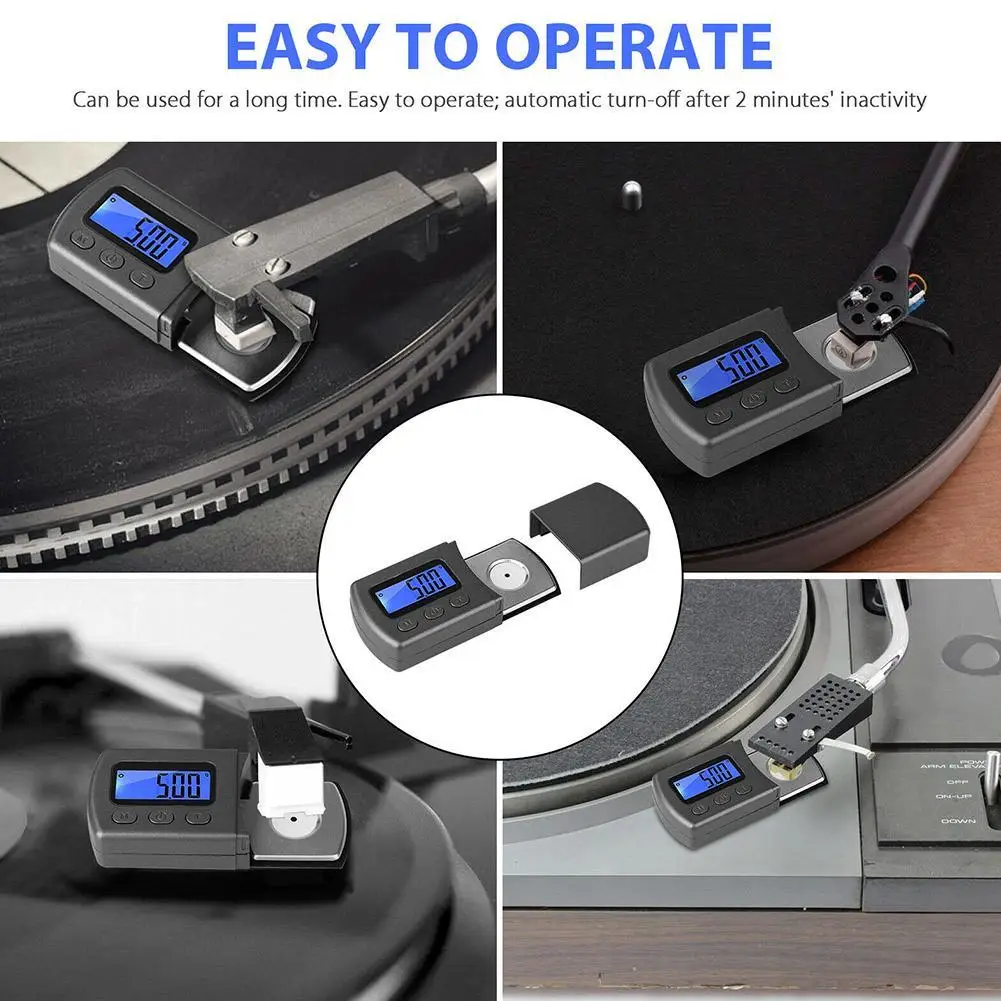 Mini Cantilever Black Glue Phonograph Needle Pressure Gauge Needle Pressure Dial Needle Weighing Accuracy 0.01g Jewelry Scale