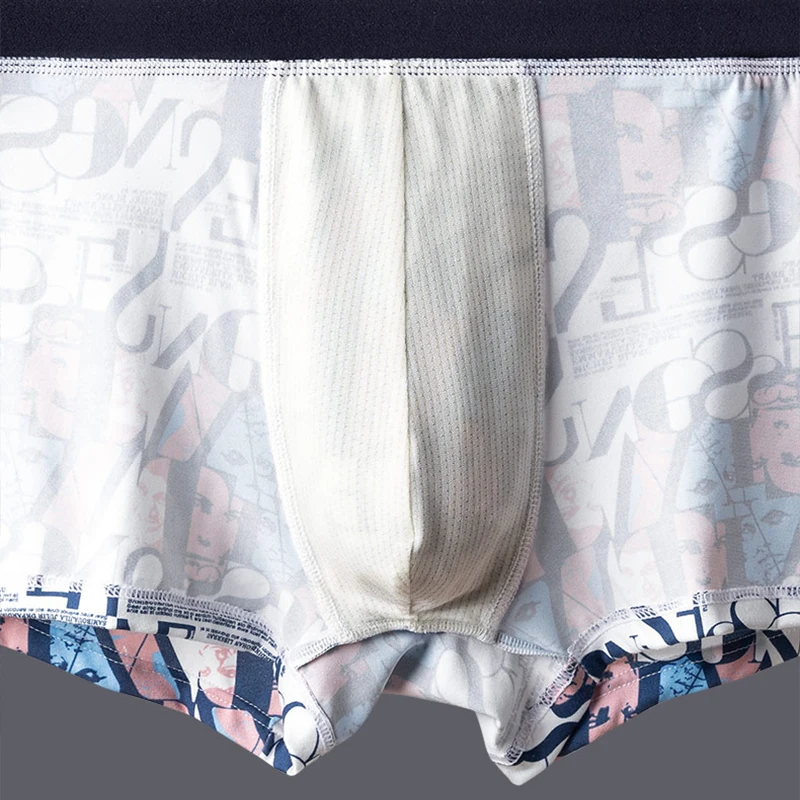 MiiOW 4Pcs Man Underwear Boxers Men\'s Panties Breathable Polyester Innerwear Sexy Men Underpants Boxershorts Antibacterial