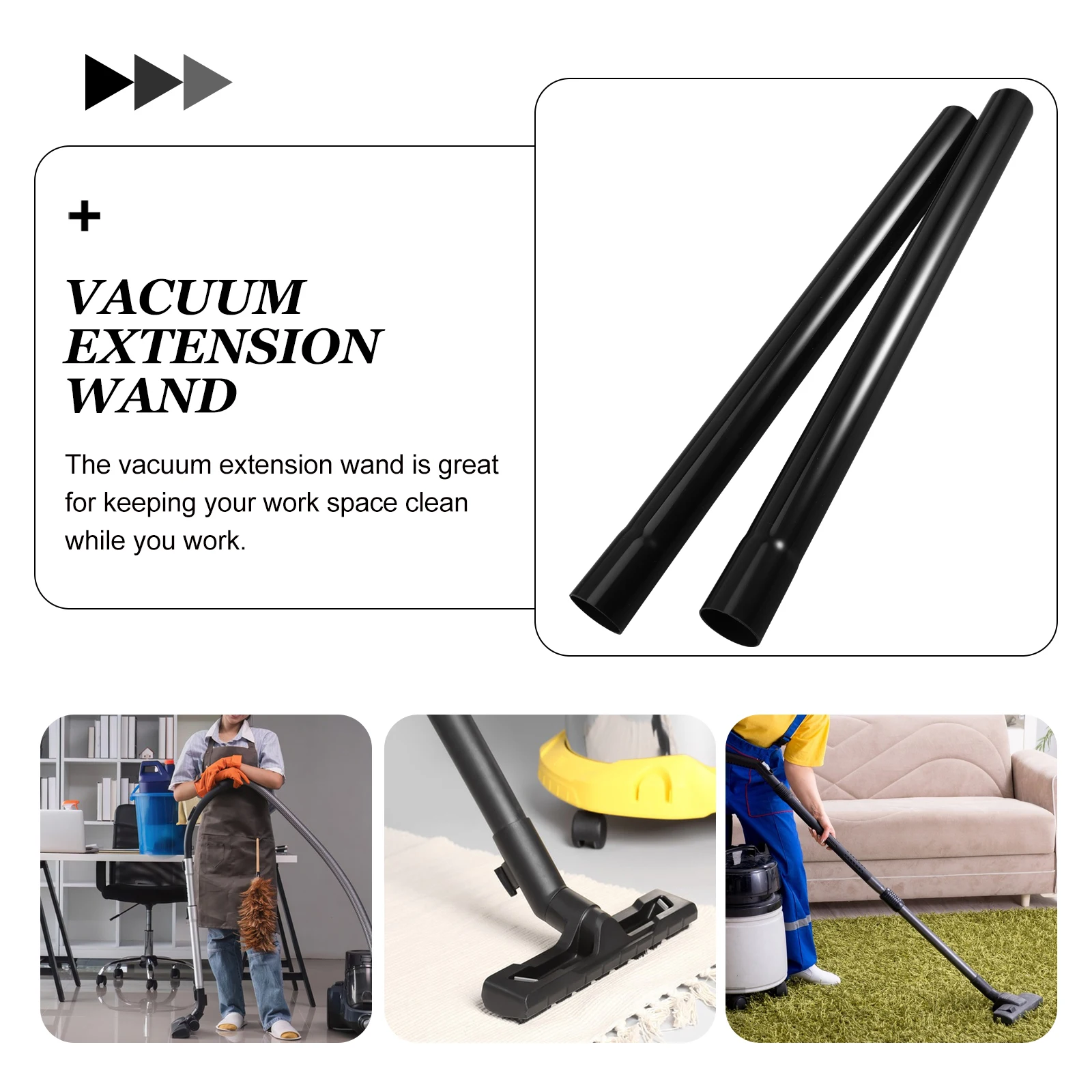 

2pcs Durable Vacuum Extension Wand Hard Tube 35mm Inner Diameter 34mm Outer Diameter Practical Accessories