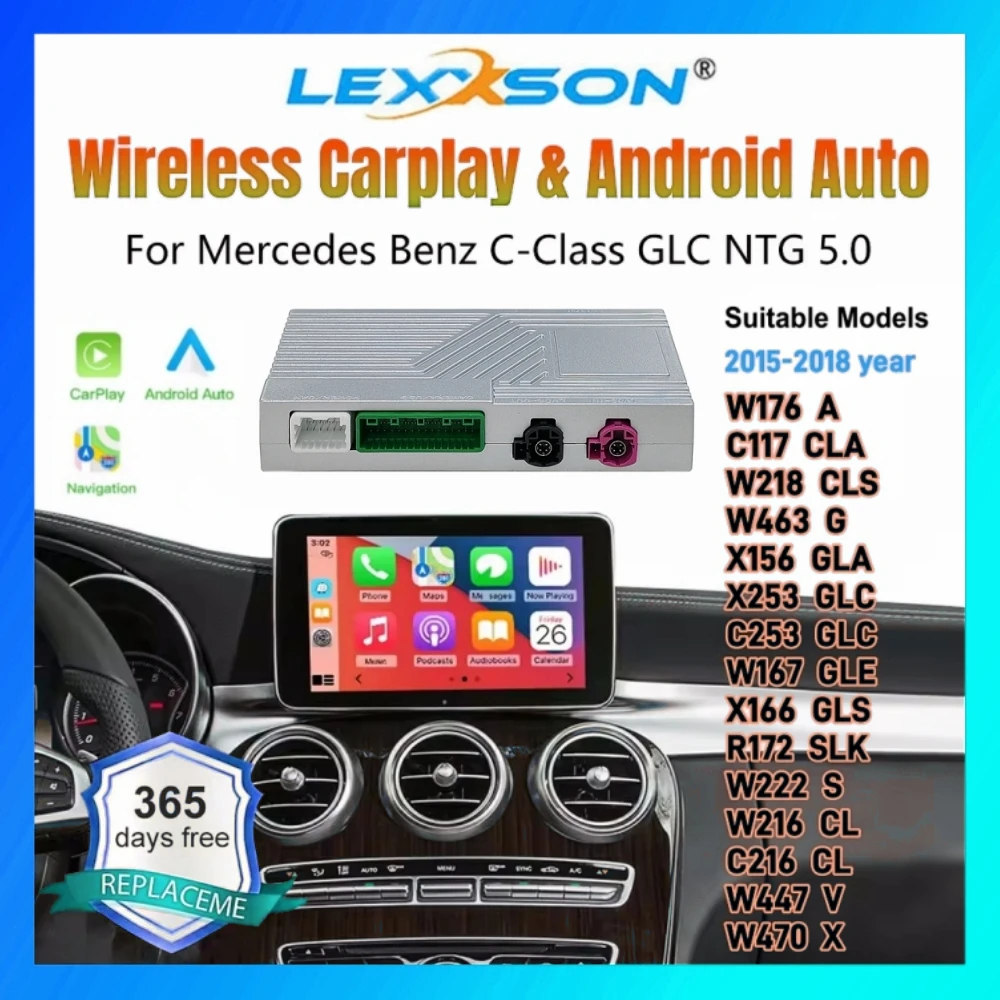 Wireless CarPlay Android Auto for Mercedes A B C CL S CLA CLS CLASS GLA GLS GLC GLE V250 V260 Sprinter NTG5.0 Screen