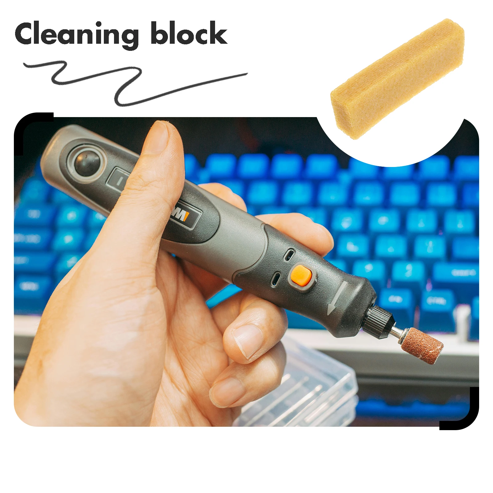 

2pcs Sanding Belt Cleaner Natural Stick Abrasive Cleaning Tool For Woodworking Hand Sanders Skateboard Grip Tape Removal