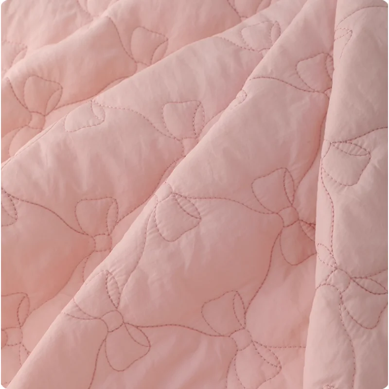 

Pink embroidered cotton fabric for pajamas, home wear and women's clothing diy fabric