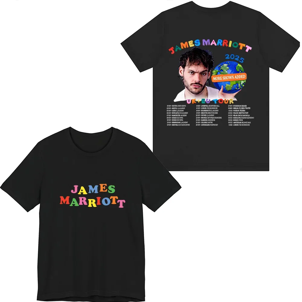 

Футболка James Marriott Merch 2025 Tour, унисекс, мужская и женская рубашка с коротким рукавом, повседневная футболка с рисунком