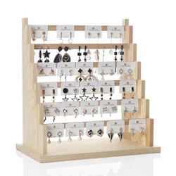 Jewelry Display Rack Solid Wood Stud Rack for Storing Earring Frame Necklace Bracelet Watch Accessories Storage Home Organizer