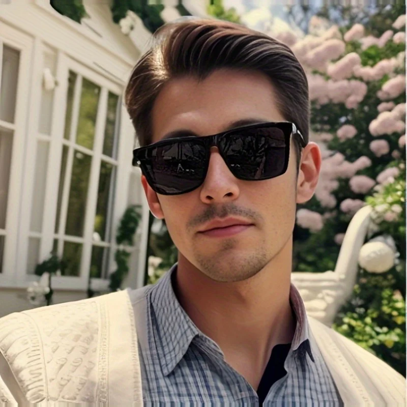  Klassische Quadratische Sonnenbrille für Männer und Frauen Modische Brillen Punk Rechteckiges Design Sonnenbrillen Retro Angelbrillen UV400 – Detail 3