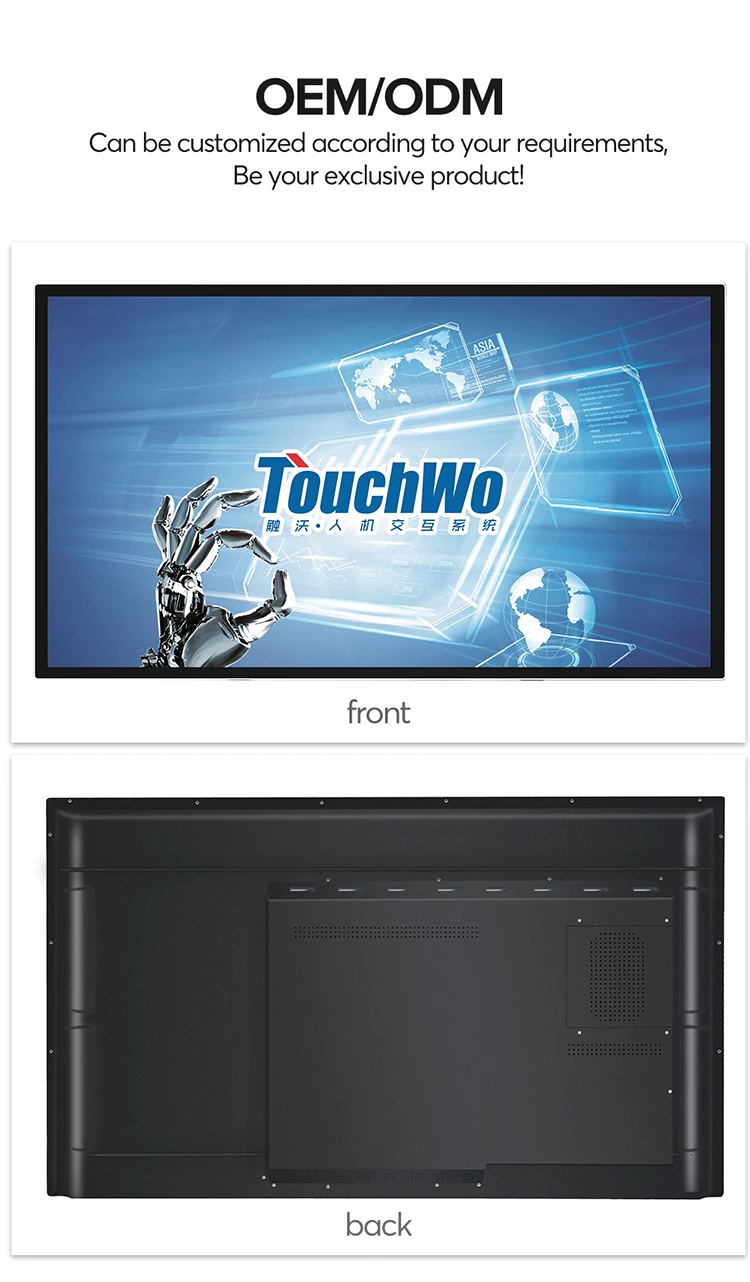 32 43 Inch Waterproof Wall Mounted Touchscreen All In One Pc Touch Screen Monitor