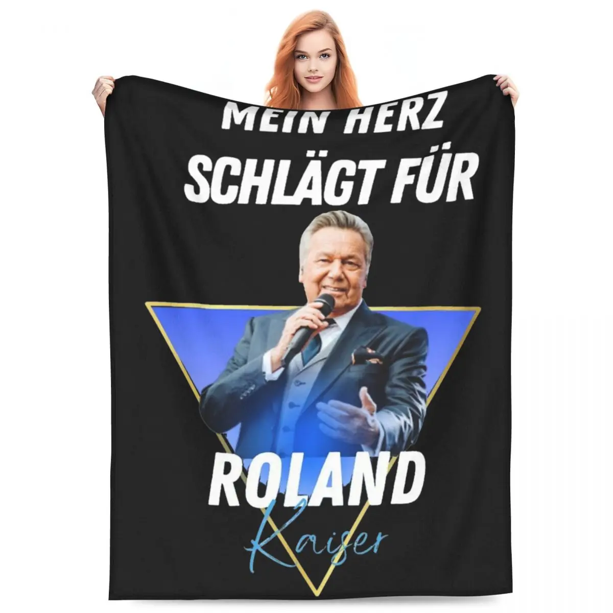 Multifunction Roland Kaiser Schlager Singer Blanket Merch Home Decorative Pop Music Throw Blankets Ultra-Soft Flannel for Couch