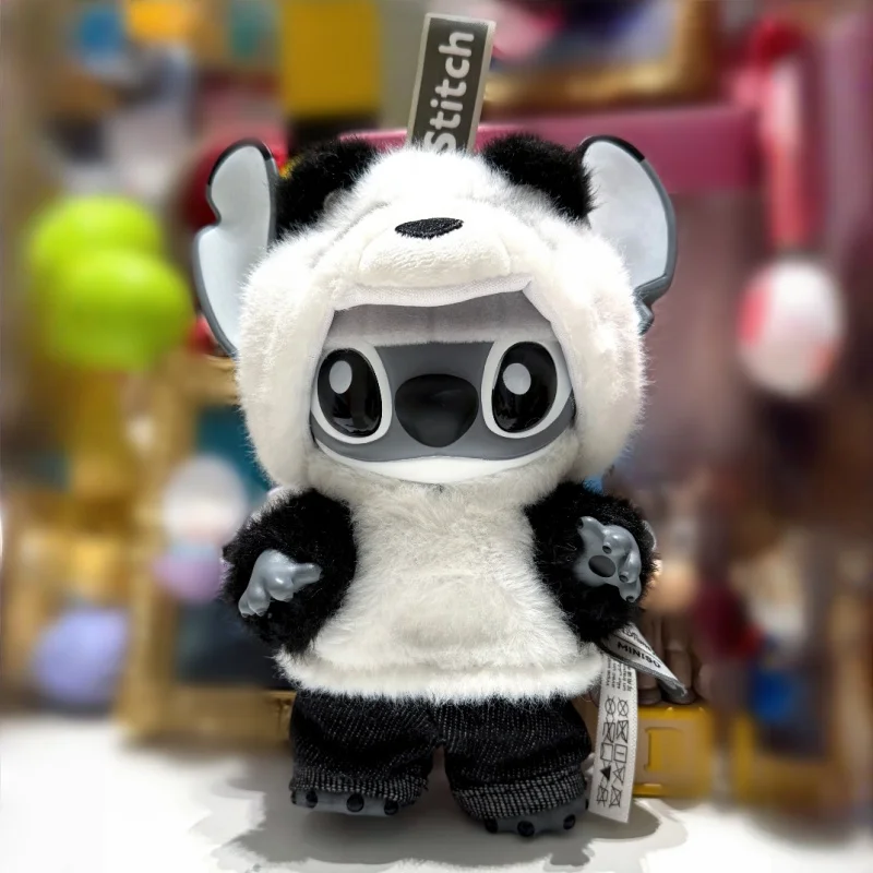 2025 Nowa Miniso Disneyowa Figurka Winylowa Stitch Panda Wersja Chińska Region Limitowana Figurka Anime Ruchoma Ozdoba na Biurko Brelok