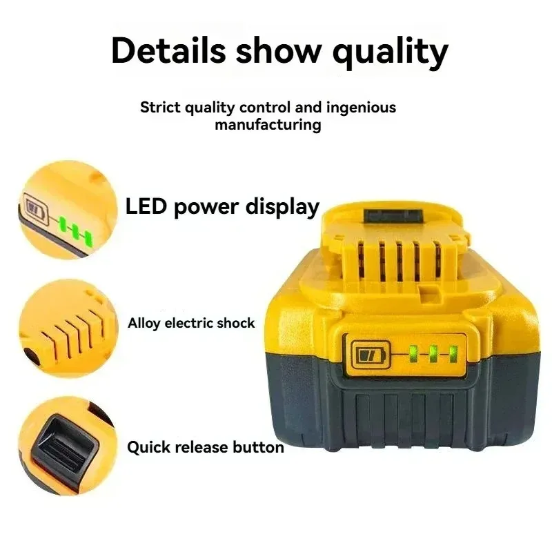 20V 6000mAh For Dewalt DCB200 20V Battery DCB205 DCB206 DCB209 DCB181 DCB182 Replacement Power Tool Lithium Batteries