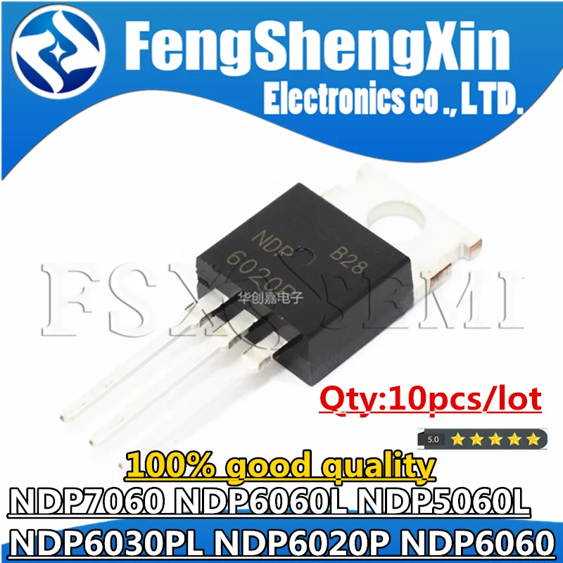 10 Uds NDP6020P TO-220 NDP6020 TO220 6020P NDP7060 NDP6060L NDP5060L NDP6030PL NDP6060 Chips