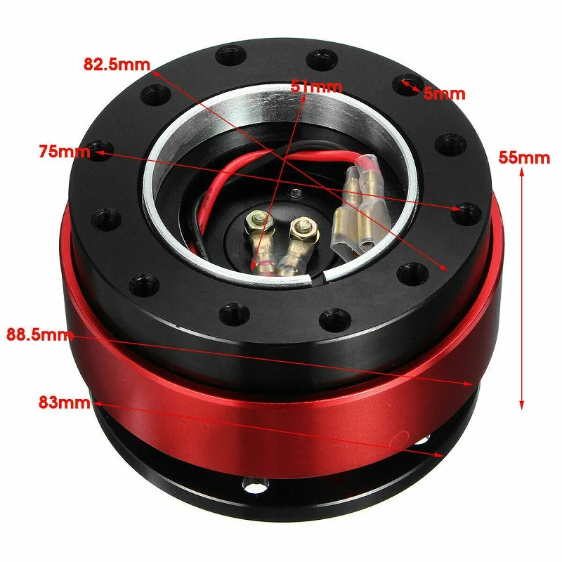 Universal Racing Steering Wheel 6 Hole Aluminum Car Quick Release Steering Wheel Snap Off Hub Adapter Kit Car Accessories