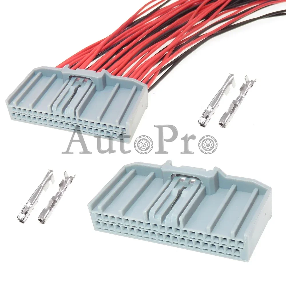 1 Set 40 Hole MX34040SF1 Car Wire Harness Plug Central Control Dashboard Socket AC Assembly Unsealed Connector For Honda Acura