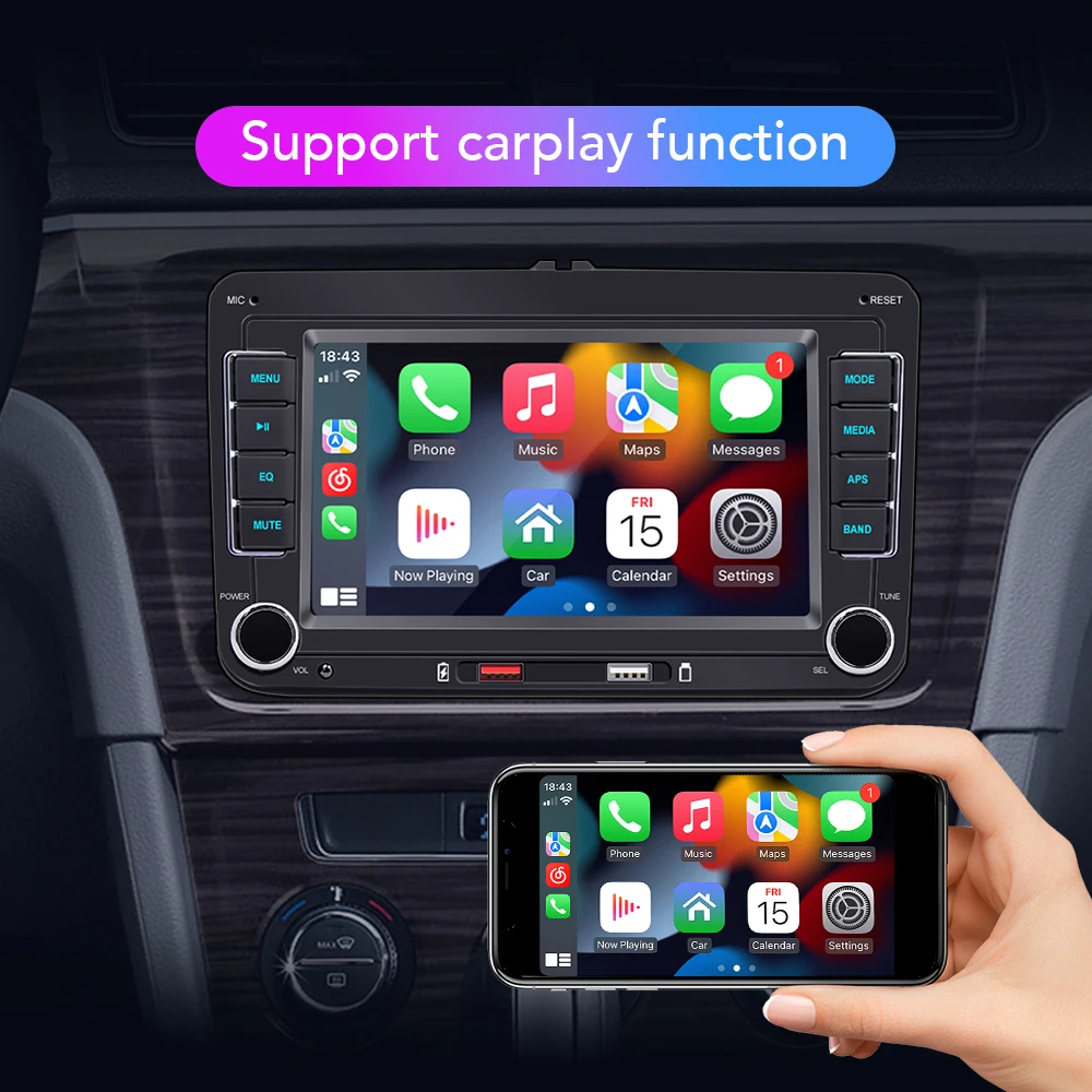 7 inch Car Radio Wireless CarPlay Android Auto For VW/Passat/Touran/Caddy /Jetta Car Radio Stereo Car Multimedia Player