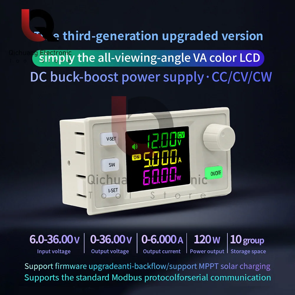 SK60X Alimentazione elettrica regolata a corrente continua CNC 60V 6A Digit Comunicazione DC6-36V regolabile per DC0-36V il banco di tensione step