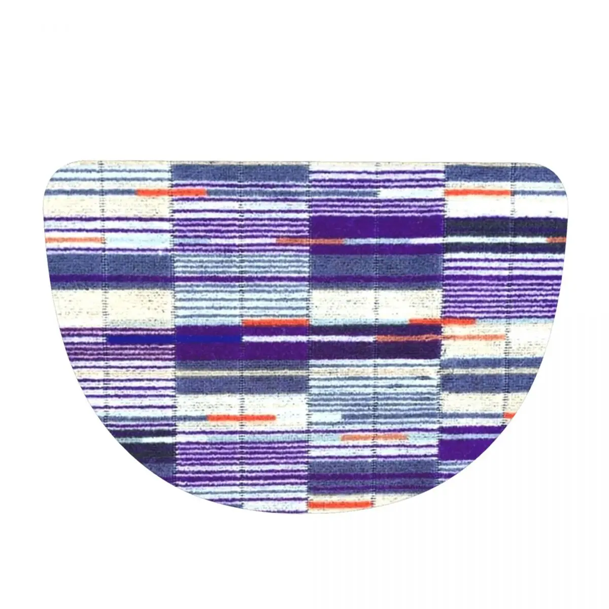 Elizabeth Line Underground Moquette Seat Cover Soft Flannel Half Round Doormat Non Slip Bathroom Mat Absorbent Floor Carpet