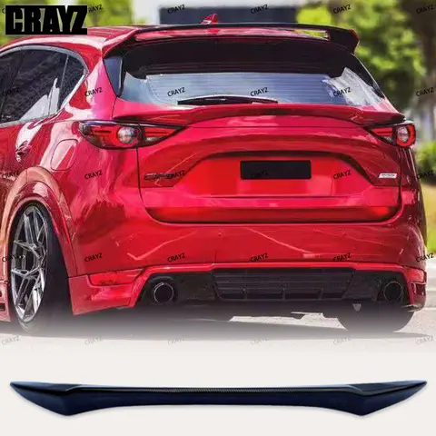 For Mazda CX-5 CX5 2017 18 19 20 21 2022 Rear Middle Spoiler Wing Carbon Fiber Trunk Lip Wing Black White Spoiler GT Styling