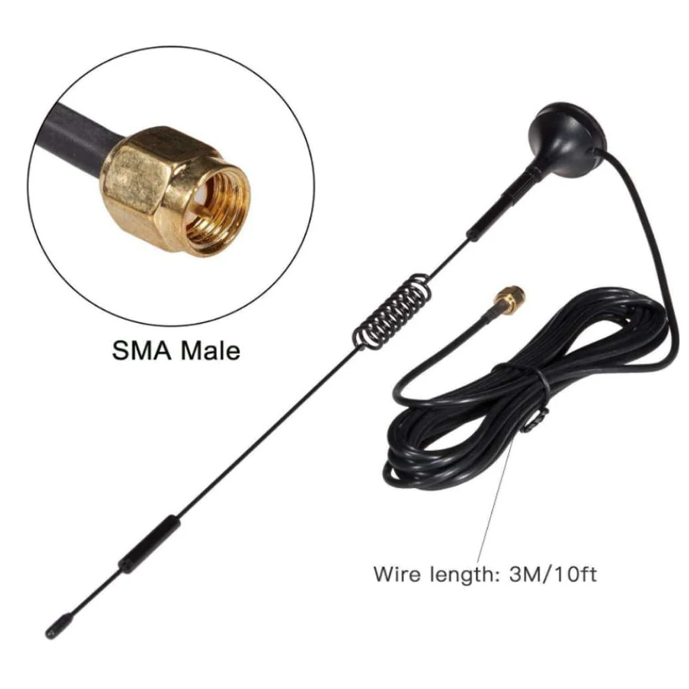 2CPS LTE 4G Hotspot WiFi Antenna-Magnetic Base 2.4g Sucker Antenna 700-2700MHz 12.5ft Cable