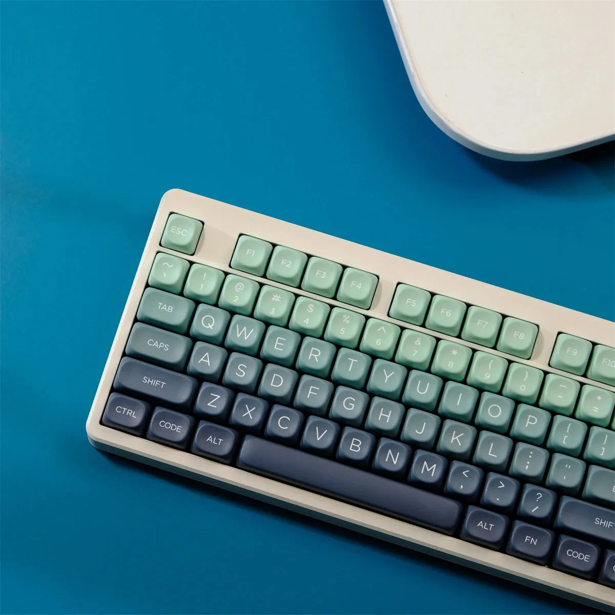 Imagem -02 - Pbt Material 129 Chave Jardim Botânico Moa Perfil Corante Sublimação Keycap Conjunto para Interruptores mx Teclado Mecânico de Jogos Gk96
