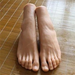 Real Male Foot Mannequin, Cloth Shop Bones, Silicone Photography, Silk Stockings, Jewelry Model, Soft Silica Gel Display, 42Yard