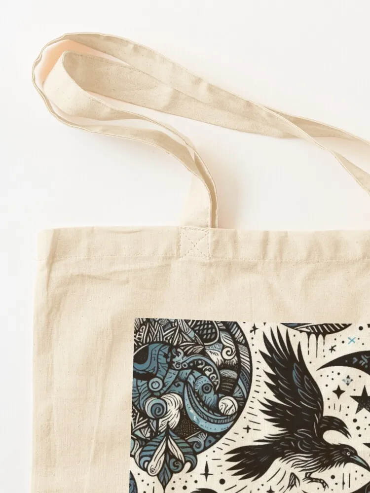 حقيبة قماش بنمط مون رافين حقيبة نسائية حقيبة حمل حقائب نسائية #3