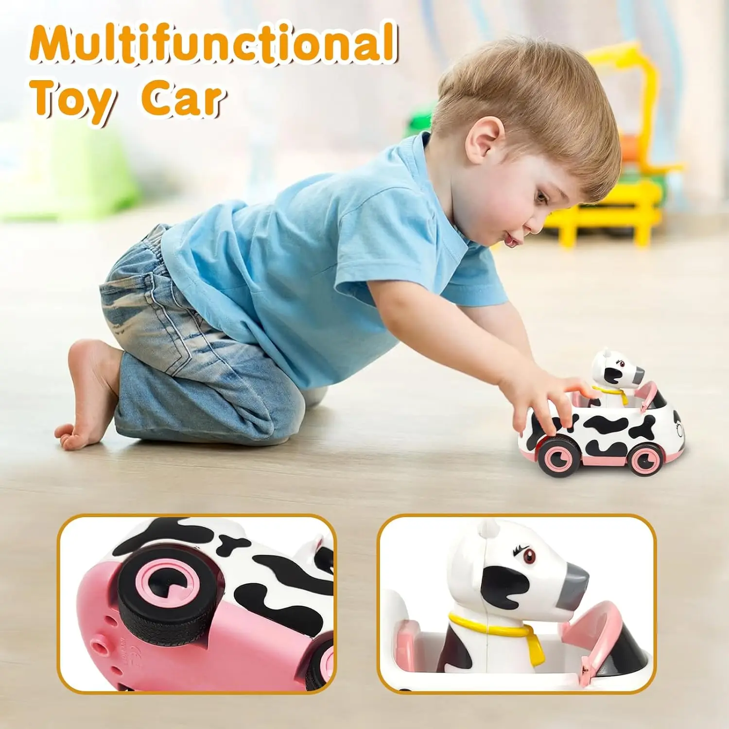 La Granja De Zenon Kids Toy Car Bartolito Car Pull Back Car Toys Inertia Car Set Boys Girls Toys 1-3 Years Old Birthday Gift