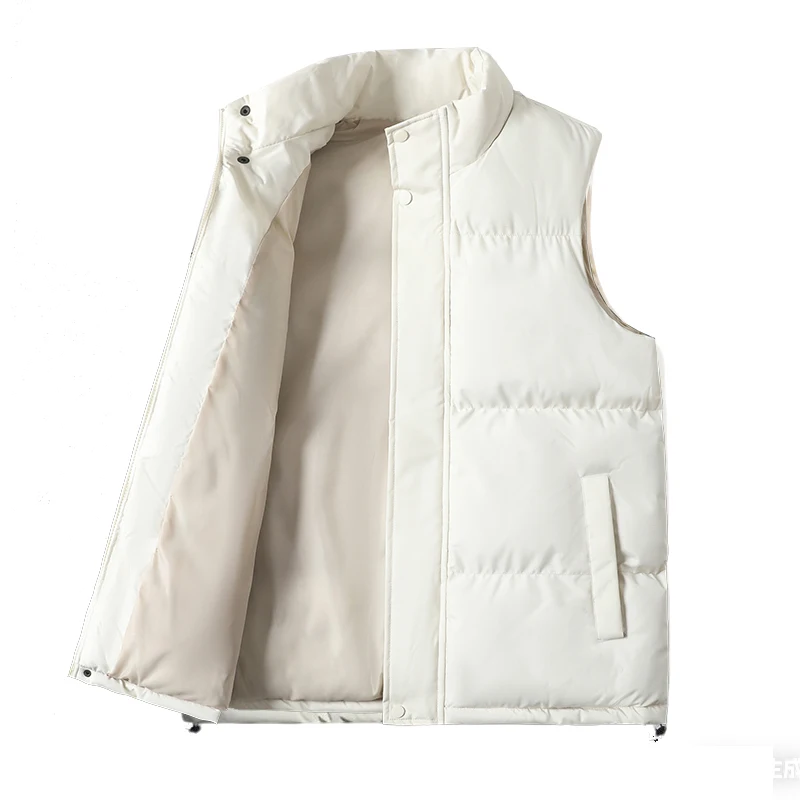 الرجال امرأة سترة دون أكمام الشتاء الوقوف طوق البخاخ سترة معطف ملابس خارجية عادية تشغيل سترات رياضية اللياقة البدنية الصدريات الدافئة