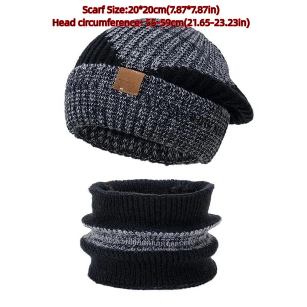 مجموعة وشاح قبعة شتوية سميكة أنيقة مقاومة للرياح والبرد قبعة صغيرة دافئة وناعمة لحماية الأذن للنساء