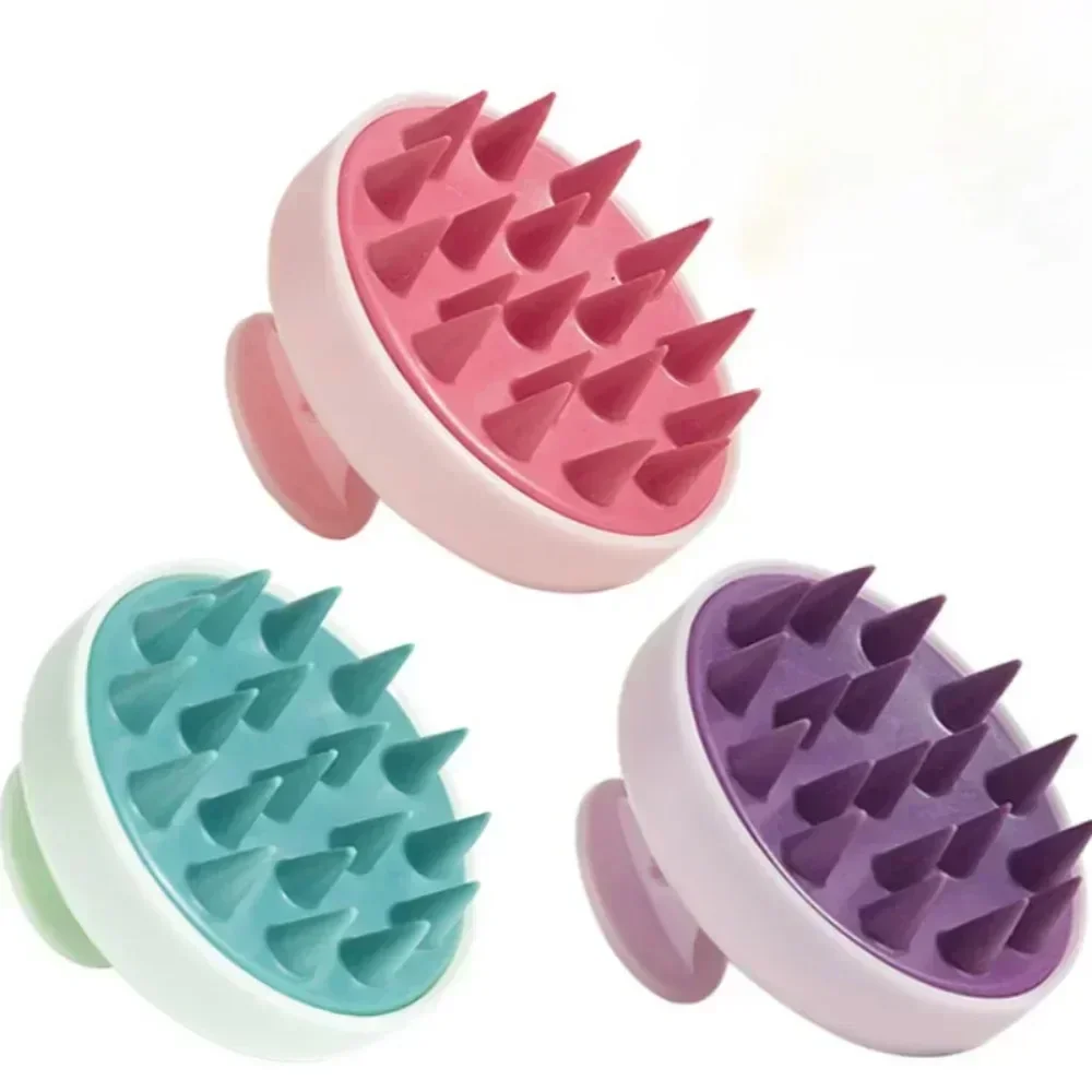 

1pc Silicone Shampoo Brush Head Scalp Massage Comb Hair Washing Combs Bath Shower Body Massage Brushes Salon Hairdressing Tools