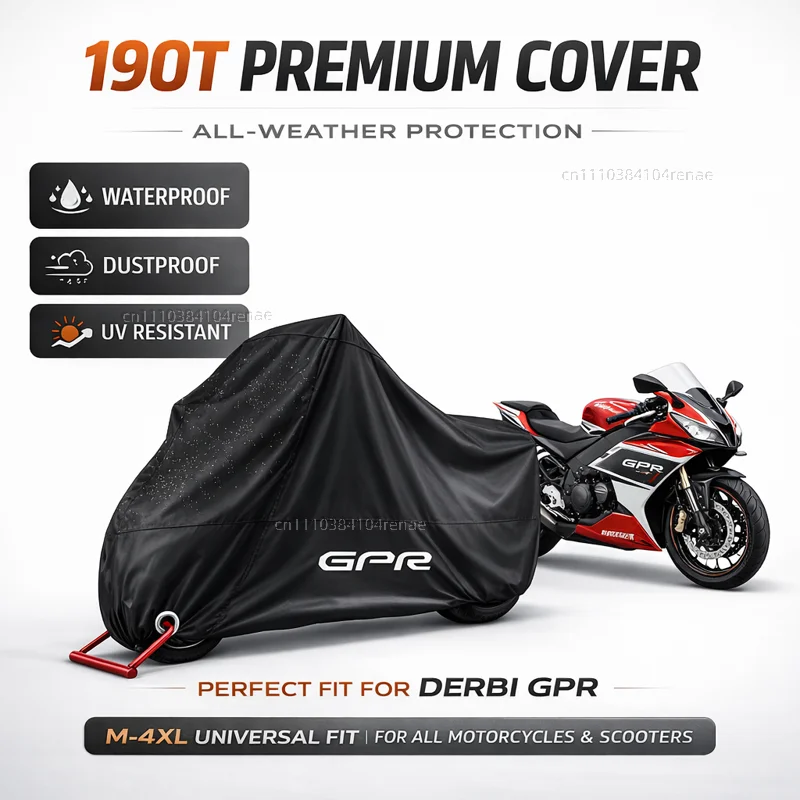 

For Derbi GPR 50 125 75 Sport 125 2t 4t GPR 50 Nude 190T Motorcycle Cover Waterproof Dustproof UV Protection All Season