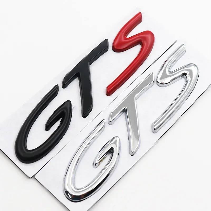 

3D Car Stickers GTS Letters Emblem Auto Body Decor Badge Decal for Volkswagen Mercedes Benz Cadillac Audi KIA Buick Opel