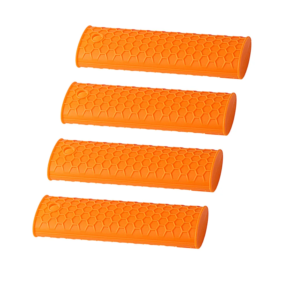 

4 Pcs Pot Handle Cover Silicone Sleeve Roaster Pan Protector Handles for Stainless
