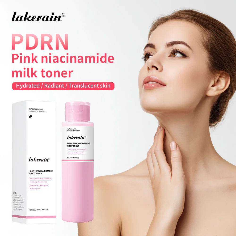 100ml PDRN Niacinamide Essence Toner For Glowing Skin Soothing Moisturizer Deep Nourishing Brightening Facial Water Lotion