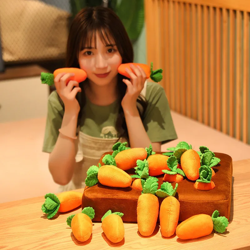 Vegetable Garden Carrot Plush Toy Pull The Carrot Parent-child Interaction Education Hands- Ability Educational Plush Toys