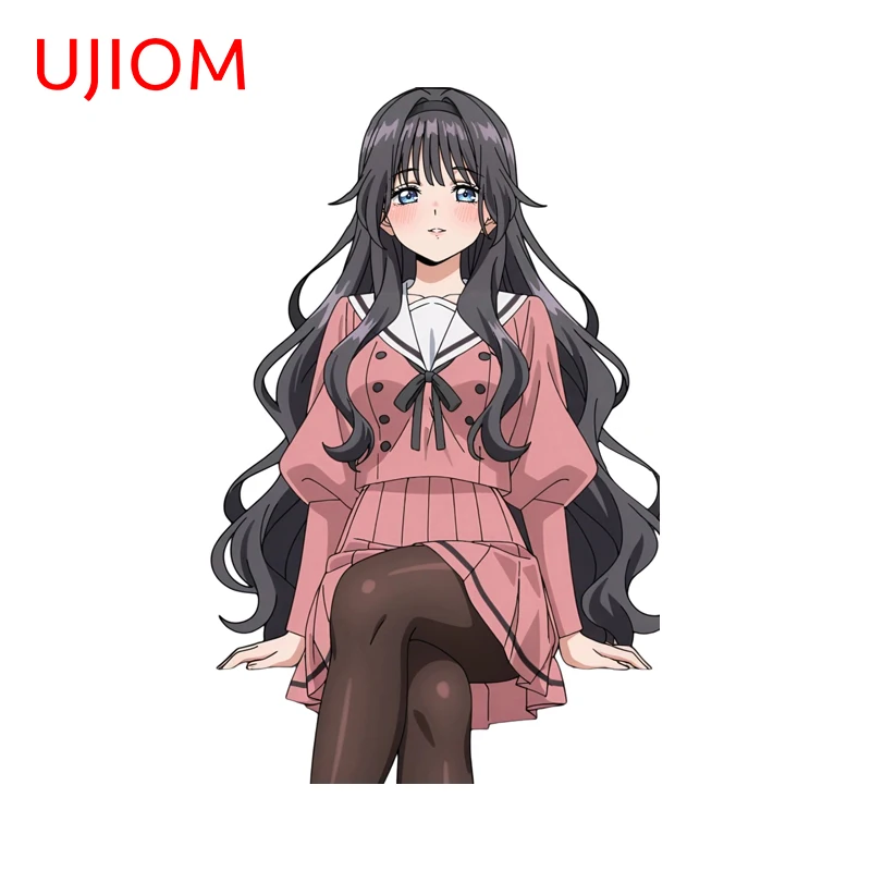 UJIOM جميلة Kaoruko Waguri أنيمي فتاة الجدار ملصق الإبداعية الكتابة على الجدران تصميم الثلاجة مكتب ملصق مائي حساسة الفن ديكور منزلي ذاتي الصنع