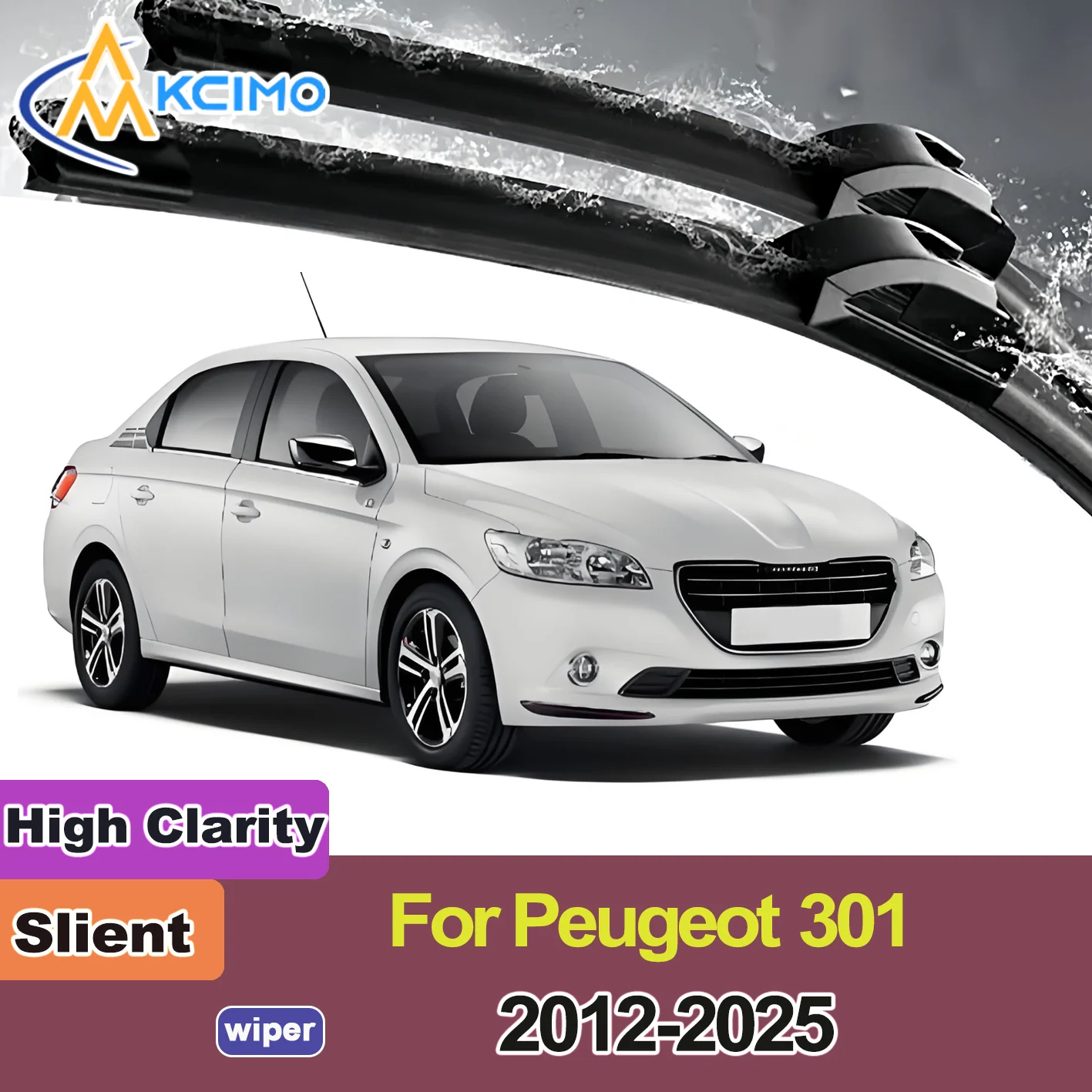

2PCS New Front Windshield Wiper Blade for Peugeot 301 2012-2025 Citroën C-Elysée IKCO Tara Front Windshield Accessories 2025