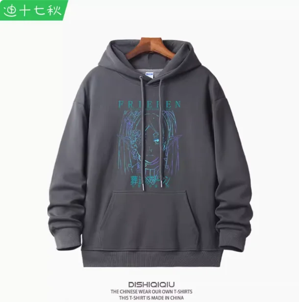 Anime Frieren: Beyond Journey's End Frieren Sudadera con capucha Cosplay Otoño Invierno hombres mujeres abrigo chaqueta suelta Tops