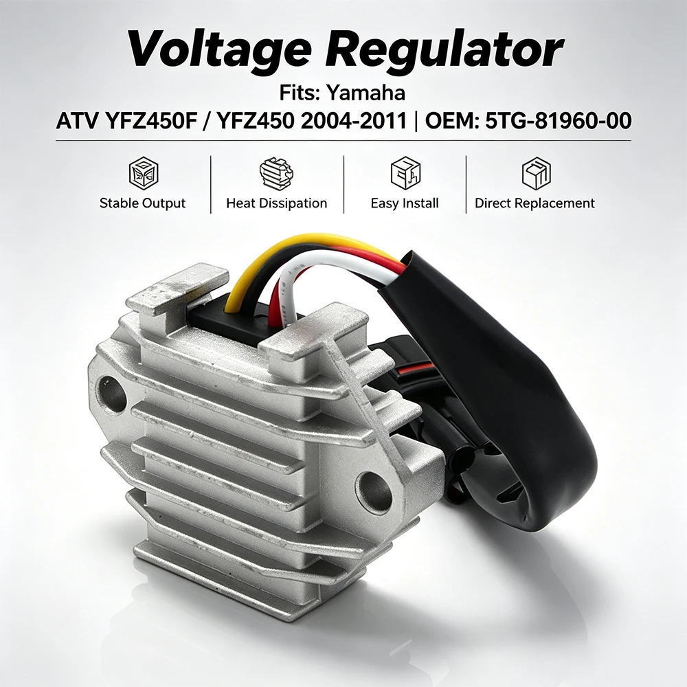 Motorcycle Voltage Regulator Rectifier For Yamaha ATV YFZ450F YFZ450 2004 2005 2006 2007 2008 2009 2010 2011 5TG-81960-00  Parts