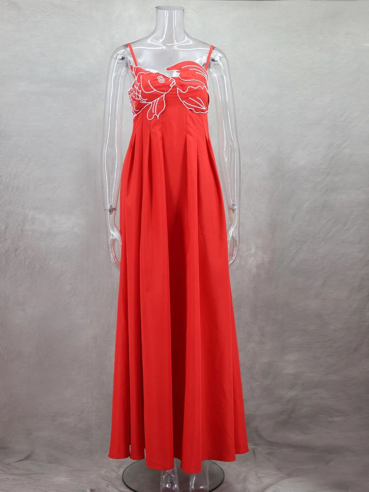 2025 ชุดสตรีฤดูร้อน 3DปลาจีบSlip Dressesหญิงใหม่Elegant Casualอินเทรนด์สุภาพสตรีเสื้อผ้าสบายๆA-Line Dress
