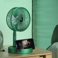 Multi functional folding small fan, portable home desktop mini fan, USB charging desktop small gift, telescopic stand fan