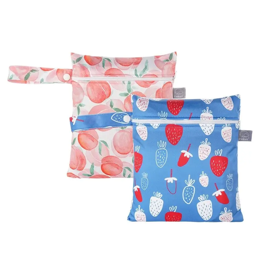 HappyFlute Fashion Print 2 sztuk/zestaw 18*25CM gładka kieszeń na zamek błyskawiczny wielofunkcyjne zastosowanie wielokrotnego użytku i zmywalna torba podróżna na mokro