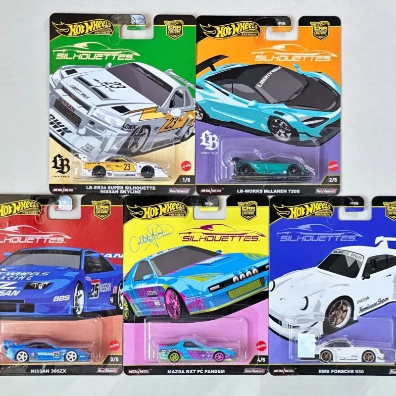 

2025 Mattel Hot Wheels Car Culture Mix 2g Fpy86 Silhouettes 1/64 Rwb Porsche 930 Collectible Car Toys Diecast Vehicle Gift Toys